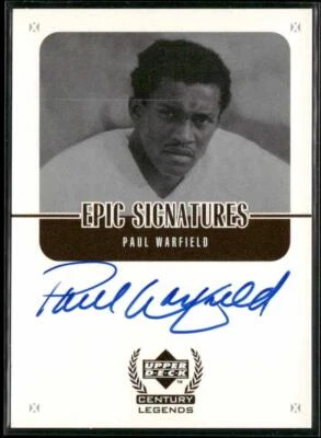 1999 Upper Deck Century Legends #PW Paul Warfield Epic Signatures - Image 1 of 2