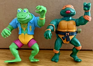2 - 1989 TMNT- Ghengis Frog & Wacky Action Mike - Teenage Mutant Ninja Turtles - Picture 1 of 6