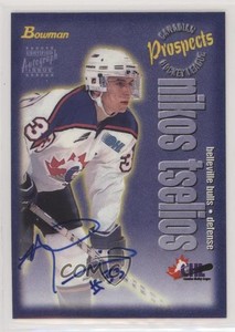 1997-98 Bowman CHL Auto Nikos Tselios #138 Rookie Auto RC