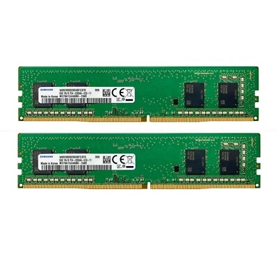 Samsung 16GB 2X8GB 1Rx16 DDR4 3200MHz PC4-25600 Non-ECC DIMM Desktop Memory RAM - Image 1 of 3
