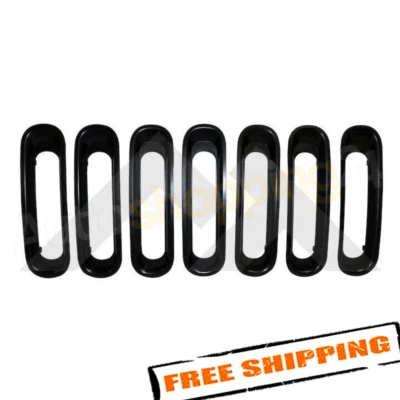 Crown RT26056 Black Grille Snap-In Inserts for 2007-2018 Jeep Wrangler JK - Изображение 1 из 2