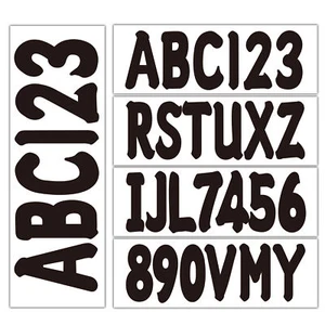Boats & Personal Watercraft Sticker Decal Kits Black 4 Sets 3" Marine - Picture 1 of 6
