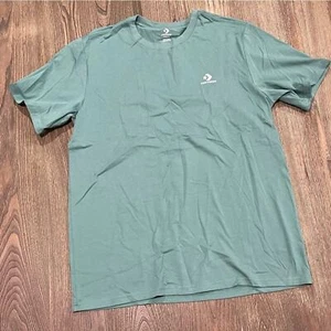NWOT Converse Go-To Embroidered Star Chevron Standard-Fit T-Shirt Green Size L - Picture 1 of 5