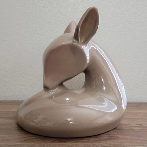 Vintage 1980 Jaru California Ceramic Deer Fawn Sculpture Statue 10" MCM Repaired - Picture 1 of 10
