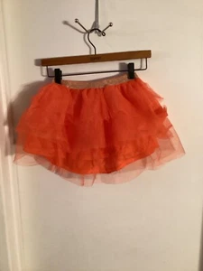 Girls NWOT "btween" orange, lace full, elastic skirt. Size 6 - Picture 1 of 2