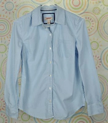 Camisa Arizona Niños Niñas Junior Abotonada Manga Larga Azul Rayas S Pequeña Foto 1 de 4