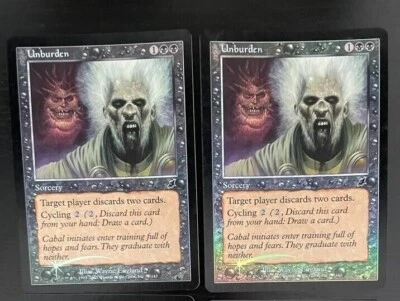 MTG 2X FOIL SCOURGE UNBURDEN NM MAGIC THE GATHERING COMMON SORCERY BLACK ENGLISH - Image 1 of 4