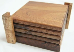 Handcrafted Blackwood coasters - Limited Edition - Australian Hardwoods #010 - Picture 1 of 8