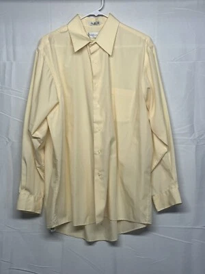 Van Heusen Men's Class Fit Cream Button Up Long Sleeve XL Dress Shirt - Image 1 of 4
