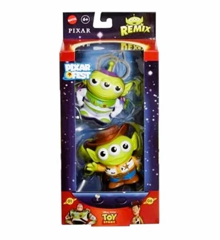 Disney Pixar Fest Alien Remix 2 Pack- 01 Buzz Lightyear & 06 Woody - 3” Tall Cover