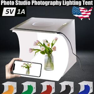 LED Photo Photography Light Box Large Lighting Tent Room Kit W/ 6 Backdrops