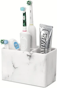 Bathroom Toothbrush Organizer Countertop-Toothpaste Storage Shaving Razor Holder - Picture 1 of 12