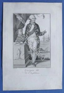 Antiker Druck - Georg III König von England - 19. Jahrhundert - Bild 1 von 1