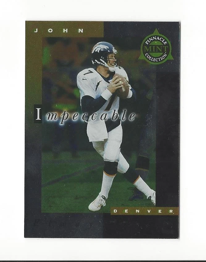 1998 Pinnacle Mint Impeccable #1 John Elway Broncos - Image 1 of 1