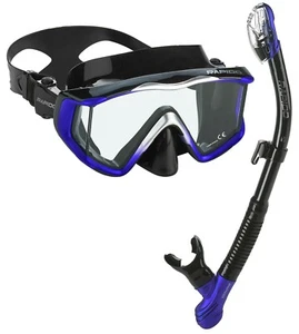 Rapido Boutique Collection Panoramic View Scuba Snorkel Mask, Dry Snorkel Set - Picture 1 of 13