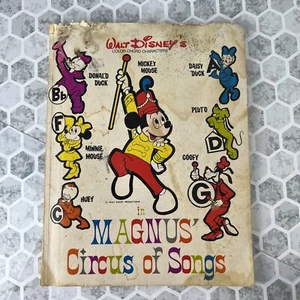Vintage 1974 Walt Disney's Children's Music Book in Magnus' Circus of Songs - Imagen 1 de 12