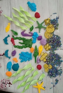 Seashells Edible Fondant Cake Decorations - Picture 1 of 2