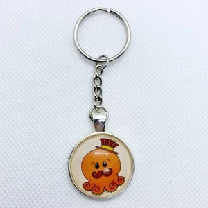 Schlüsselanhänger Taschenanhänger Kawaii Oktopus Tintenfisch Zylinder Schnurrbart viktorianisch Steampunk - Bild 1 von 3