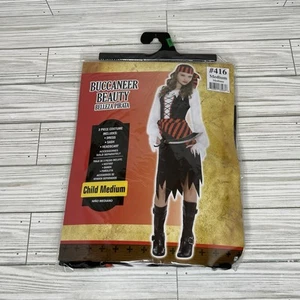 NEW Buccaneer Beauty Pirate Girls Halloween Costume Size Child Medium 8-10 - Picture 1 of 8