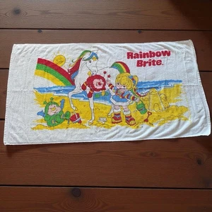 Vintage 80er Jahre Rainbow Brite Strand Badetuch Frottee Franco - LESEN - Bild 1 von 12