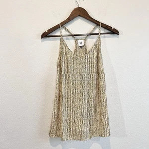 Blusa sin mangas Cabi Impression pequeña con estampado amarillo con tiras espalda deportiva fluida - Imagen 1 de 8
