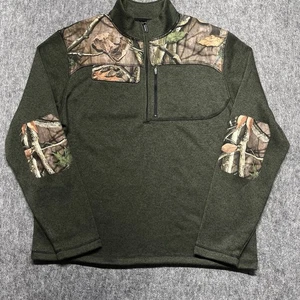 CQR Herren Shirt Large grün Tactical Series 1/4 Zip Pullover Camouflage Ellenbogen Patch - Bild 1 von 14