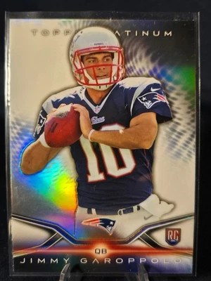 2014 Topps Platinum Football Jimmy Garoppolo refractor novato #143 ¡¡Como nuevo!!! Foto 1 de 2