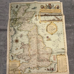 Mapa de Inglaterra Irlanda de Gran Bretaña de Shakespeare 1964 National Geographic 🔥 - Imagen 1 de 5