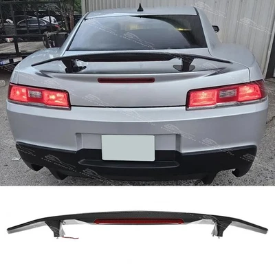 For Chevrolet Camaro ZL1 LE SS 52" Carbon Rear Trunk GT Spoiler Wing w/LED Light - Изображение 1 из 4