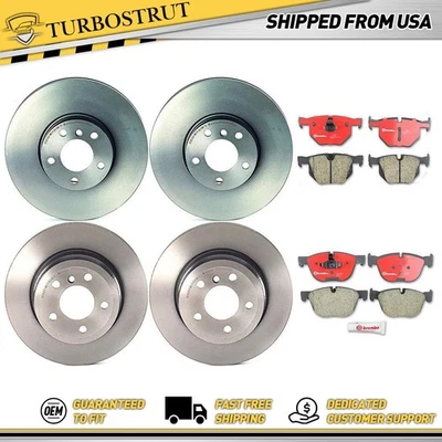 Kit de pastillas de freno rotores de freno delanteros traseros OE Brembo Prime para BMW X5 2007-2013 Foto 1 de 4