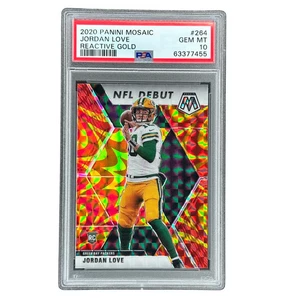 Jordan Love 2020 Mosaic Reactive Gold RC Rookie Card PSA 10 #264 - Bild 1 von 2