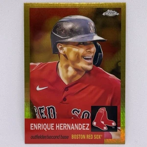 2022 Topps Cromo Platino Enrique Hernández Oro Prisma SSP - Medias Rojas Dodgers - Imagen 1 de 2