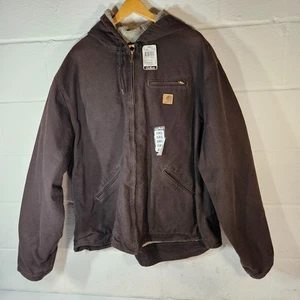 Nueva Chaqueta Carhartt Para Hombres J141 Marrón Oscuro 3XL Forrada Sherpa Marrón Oscuro - Imagen 1 de 4