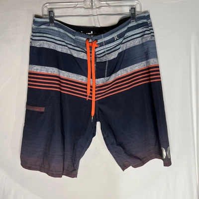 MENS HURLEY PHANTOM ORTEGA ST  BLUE MULTI  BOARDSHORTS Surf Blue Orange Men’s 34 - Image 1 of 4