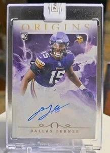 2024 Panini Origins Football Dallas Turner Rookie su Card Scheda Autografo - Foto 1 di 2