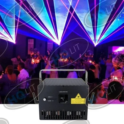 10W RGB DMX Full Color ILDA Animation Laser Light DJ Stage KTV Club Party 40KPPS - Image 1 of 4