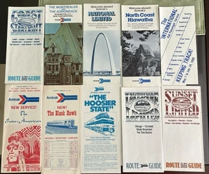Amtrak Name Train Brochures - Lot of 10 -  1974 to 1993 - Picture 1 of 1