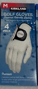 Kirkland Signature Leather Golf Glove 4-pack- right hand gloves Size Med OpenBox - Bild 1 von 1