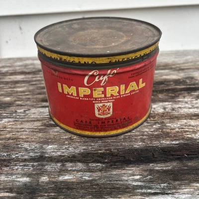 Vintage American Blended Imperial Coffee Can-Tin With Lid,  1 lb can - Image 1 of 4
