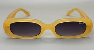 Gebrauchte Quay X Paris So Serious runde Sonnenbrille gelb rauchfarben - Bild 1 von 14