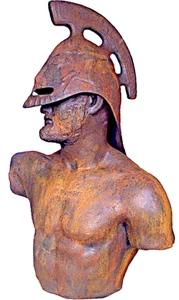 Escultura Rey Leónidas Busto Espartano Estatua Tamaño Natural Arte Italiano Griego 90 cm - Imagen 1 de 1