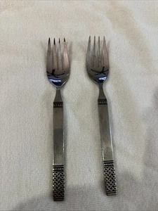 Danika By MSI Japan Stainless Salad Fork Vintage Flatware Celtic Knot Set Of 2 - Picture 1 of 2