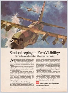 LTV Aerospace Sierra Research Vintage Military Print Ad 1984 C-130 Airlift - Picture 1 of 1
