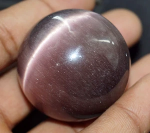Natural 461.30 Ct Coffee Color Chrysoberyl Cats Eye Ball Shape Loose Gemstone - Picture 1 of 8