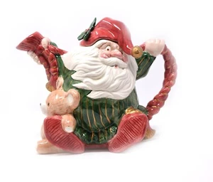 Fitz and Floyd 1989 Old World Christmas Santa Elf Teapot (40oz) - Picture 1 of 7