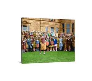 Bobby Jones Tees Off regresa a St. Andrews Escocia 16x20 listo para colgar foto - Imagen 1 de 3