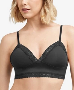 NEU Maidenform DM2322 Schwarz Triangel Bralette Bügel BH 2XL - Bild 1 von 5