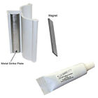 3" White Frameless Shower Door Handle with Metal Strike/Magnet/Silicone Sealant