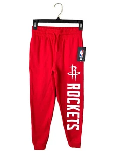 Pantaloni della tuta jogger nuovi con etichette NBA Houston Rockets basket ragazzo 8 logo rosso - Foto 1 di 7