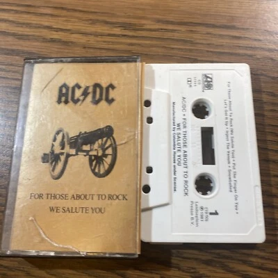 ACDC For those About to Rock We Salute you cassette 1981 Atlantic Angus Young -b - Image 1 of 2